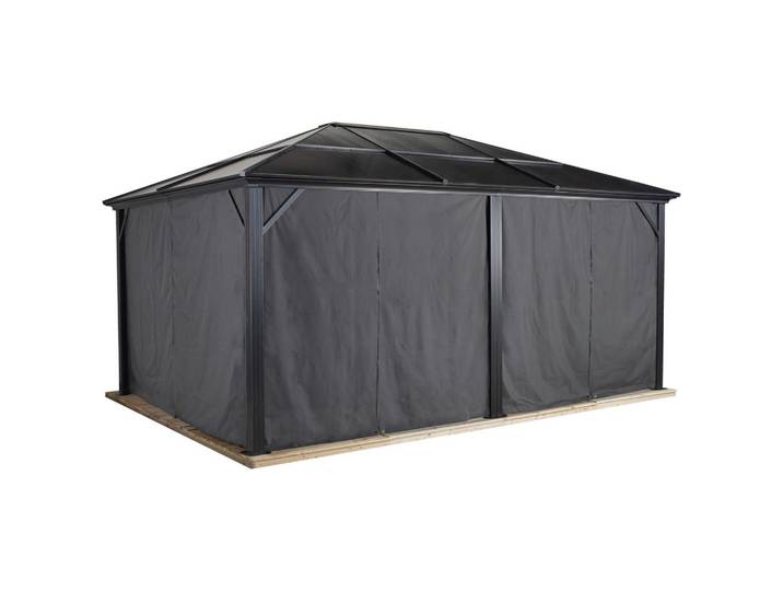 Pergola-Seitenteil, Dunkelgrau, Sonnenschutz, Pavillons