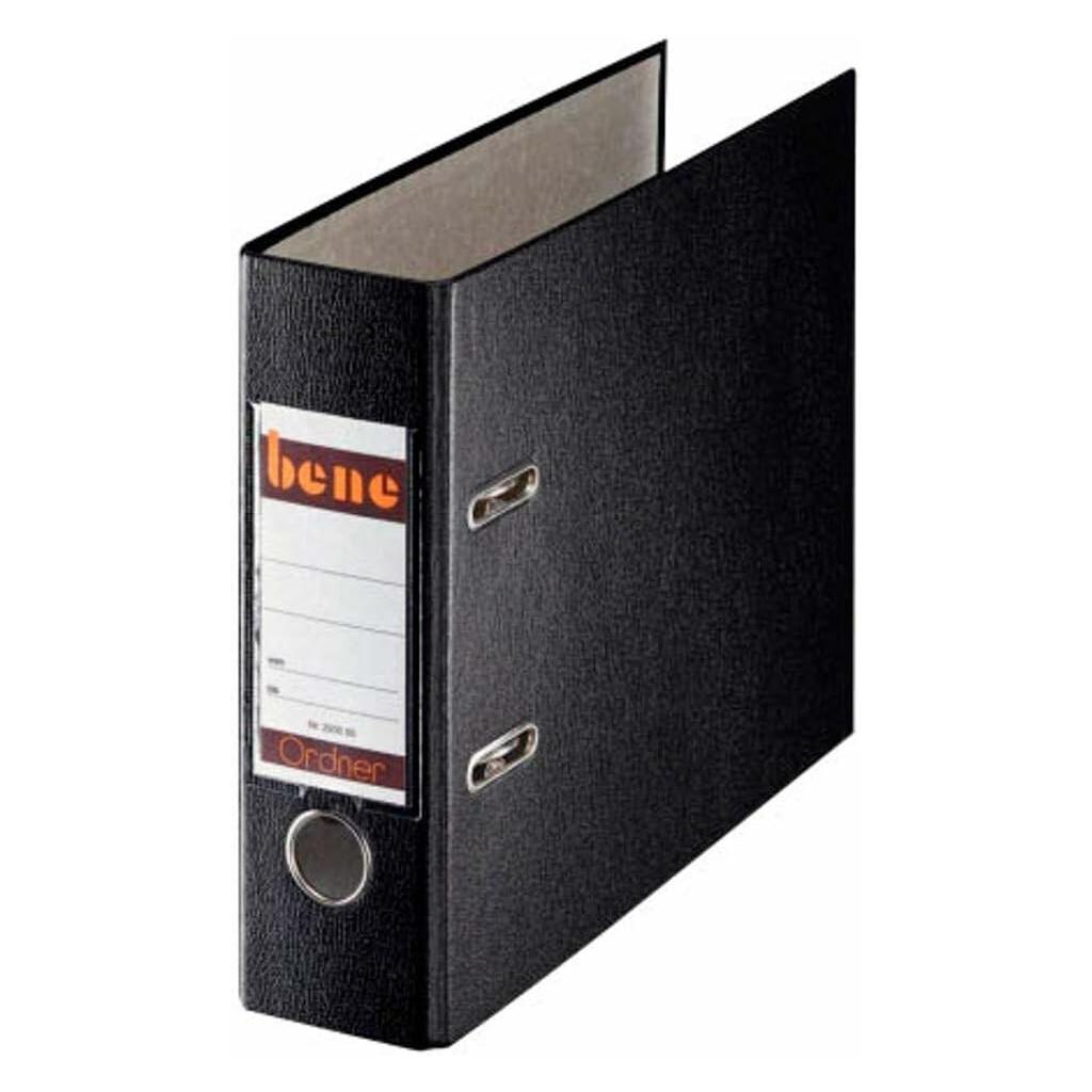 Bene A5 Ordner schwarz Kunststoff 7,5 cm DIN A5 quer (A5, 75 mm, 1 Stk.) (293000SW)