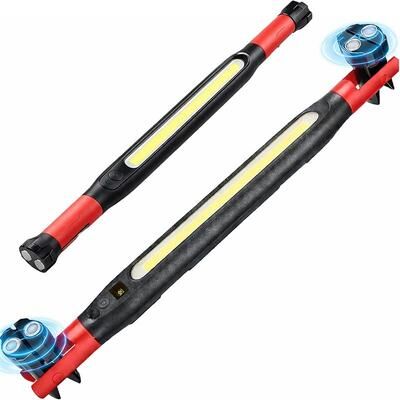 Uplift Treasures Magnetic Rechargeable LED Work Light With Hook Portable Inspection Lamp 520mm 2pcs