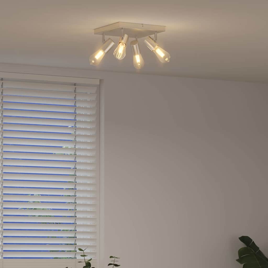 vidaXL Spot de plafond Nickel 26 x 26 x 11,5 cm métal