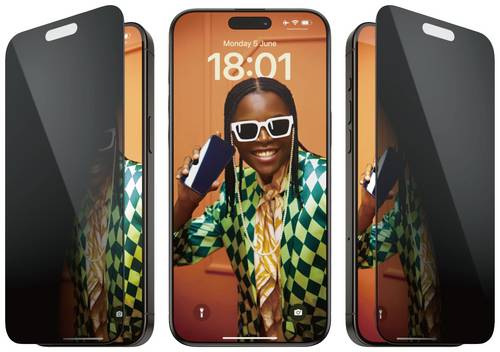 PanzerGlass Privacy Displayschutzfolie mit Blickschutz Apple iPhone 15 Pro Max 1 St. P2812