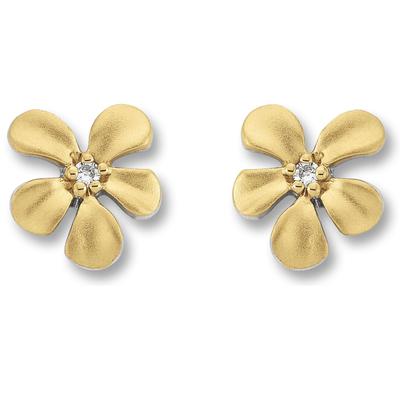 Paar Ohrhänger ONE ELEMENT "Zirkonia Blume Ohrringe Ohrstecker aus 925 Silber", silber, Ohrringe, Damen, Kinder, Silber 925 (Sterlingsilber), Kleines Statement – persönlich, stilvoll, alltagstauglich