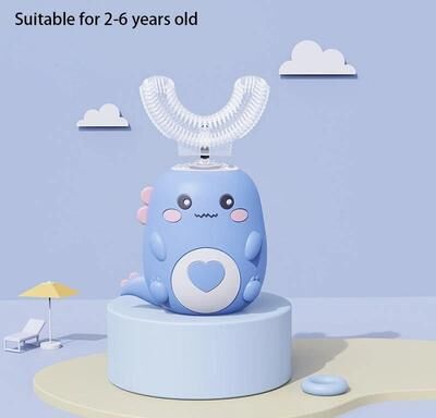 Uplifted Finds Childrens U Shaped Smart Electric Toothbrush 2 6 Years Old Blue