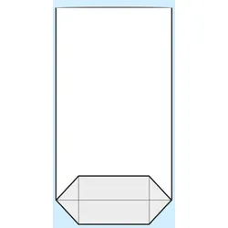 5000 Kreuzbodenbeutel, OPP-Folie 145 x 235 mm, transparent