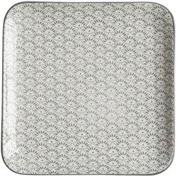 Chic Antique Arés Teller mit Muster, 20 x 20 cm, verte