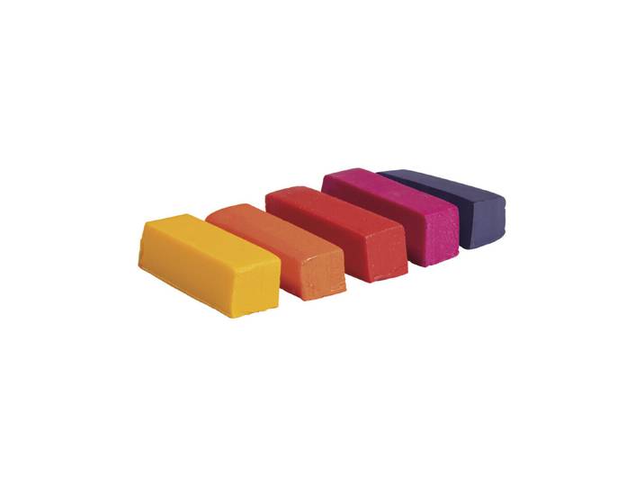Farbpigmente für Wachs, 1x1x2,9cm, sortiert, SB-Btl. 5Stück