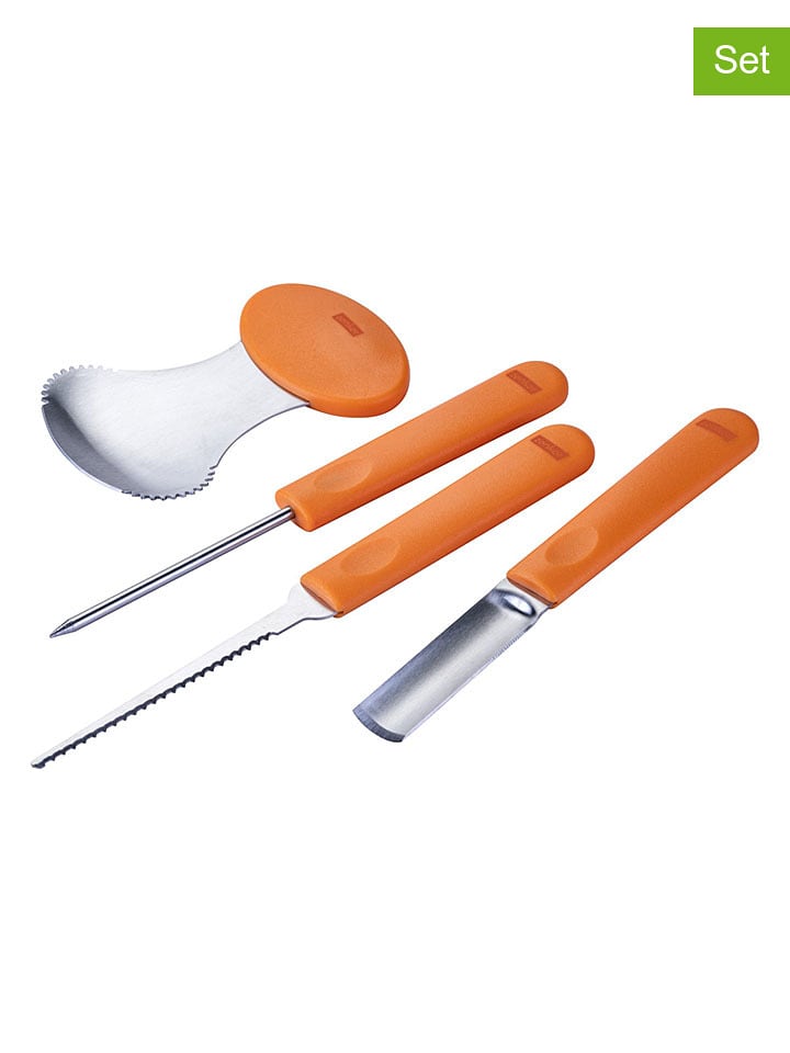 Zenker 4tlg. Kürbis-Schnitzset in Orange - onesize