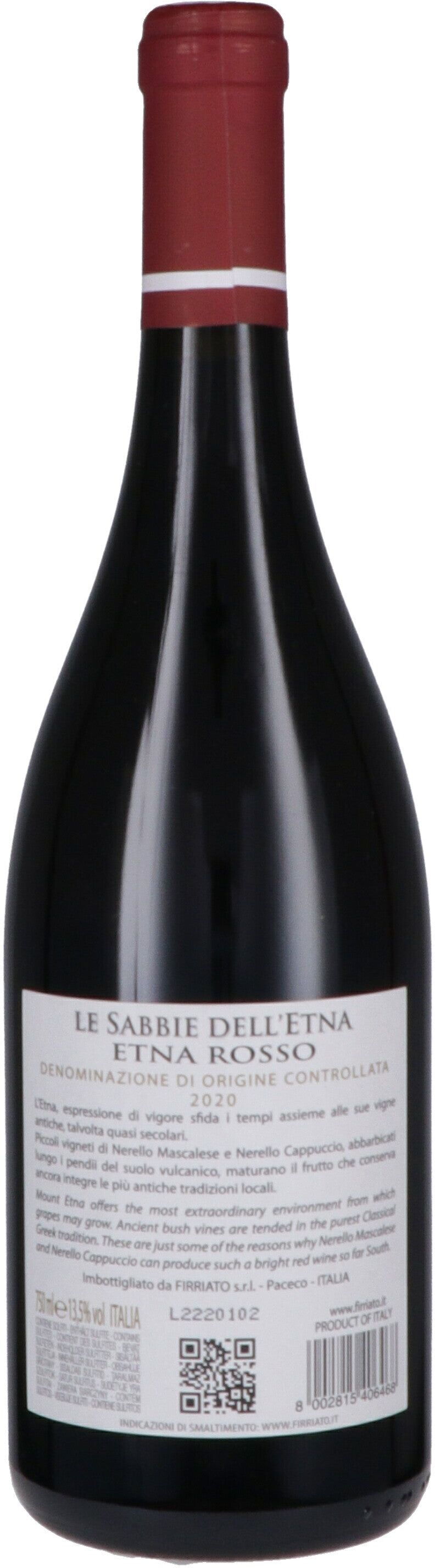 Firriato Etna Rosso DOC "Le Sabbie dell’Etna" 2022