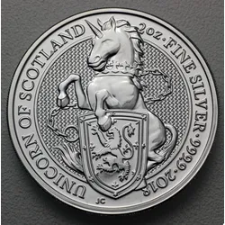 Silbermünze 2oz "Unicorn of Scotland" 2018 The Queen's Beasts (Großbritannien)