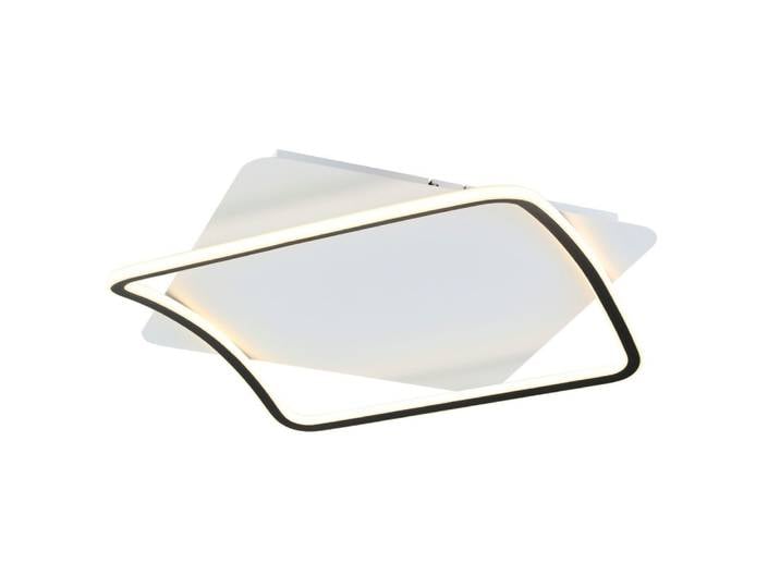Plafonnier en métal et aluminium noir et blanc 50 cm