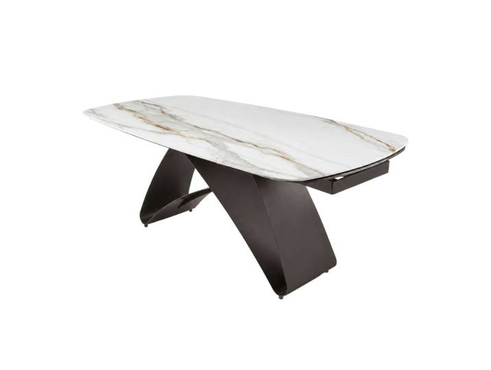Table extensible céramique marbre calacatta 200-280 cm