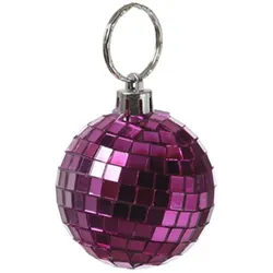 MARELIDA Weihnachtsbaumschmuck Discokugel Spiegelkugel Baumkugel D: 5cm pink