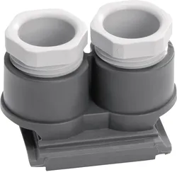 Hager WNA700 Rohreinführung 2fach M20x1,5, für Gehäuse AP, W.1 IP55, grau