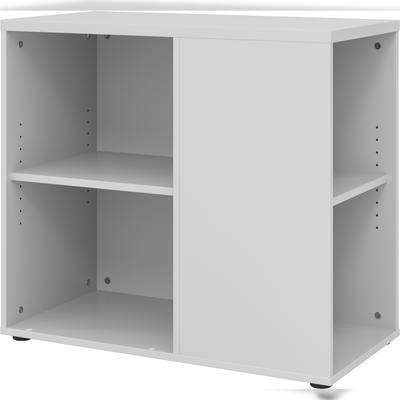 bümö Schreibtisch Schrank in grau, Container Schrank Büro für Ordner & Co. - Anstell-Container Schreibtisch, Schreibtisch Kommode, Büro Schrank