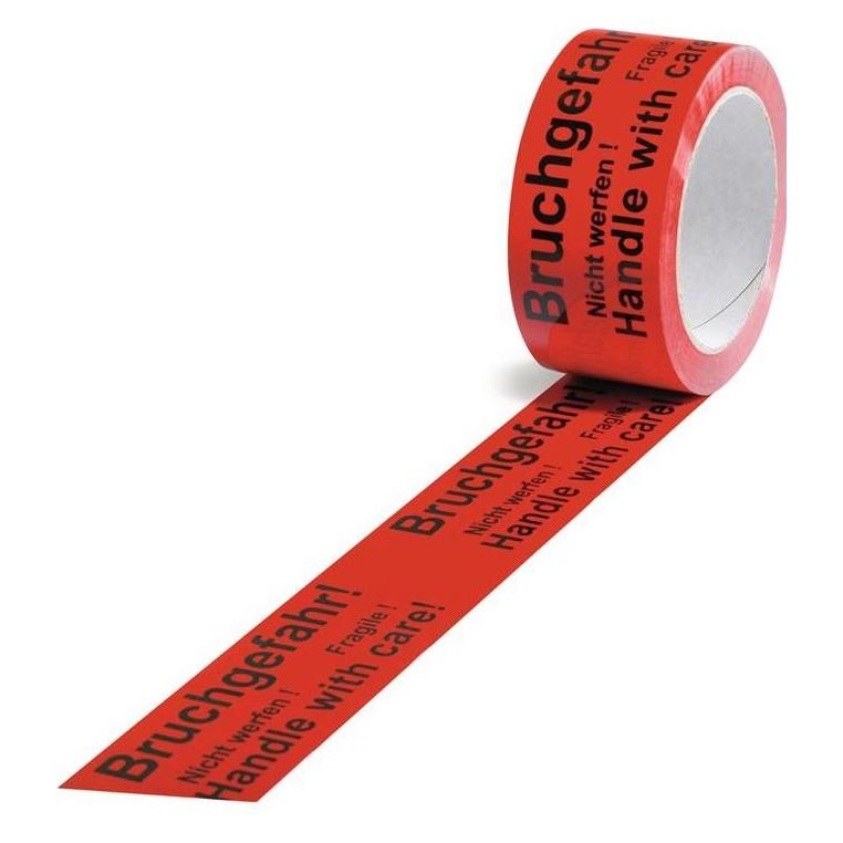 Transpak Warnklebeband PP Bruchgefahr Länge 66 m, Breite 50 mm rot (50 mm) (5570013)