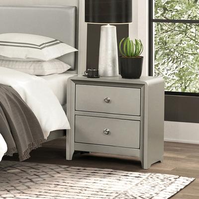Furniture of America Milandra Modern Champagne Solid Wood Nightstand
