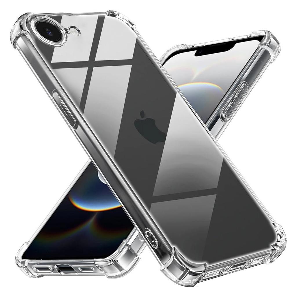Techsuit - Shockproof Clear Silicone - iPhone 16e - Clear (Apple iPhone 16e, Apple iPhone 17e) (56352065)