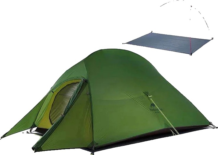 Naturehike Campingzelt, ultraleicht und wasserdicht, in mehreren Größen erhältlich, 3 Personen Arm Grün