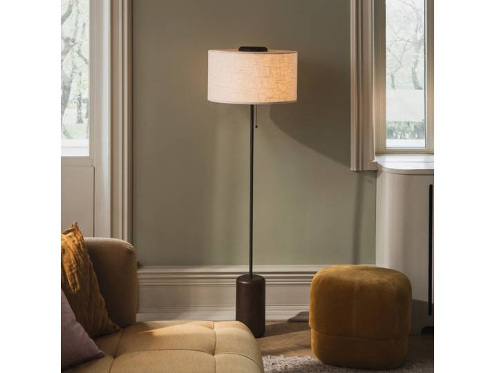 Lampadaire Bosco, crème/marron, hauteur 144 cm - Globen Lighting - Salon / séjour - Bois - À ampoule unique