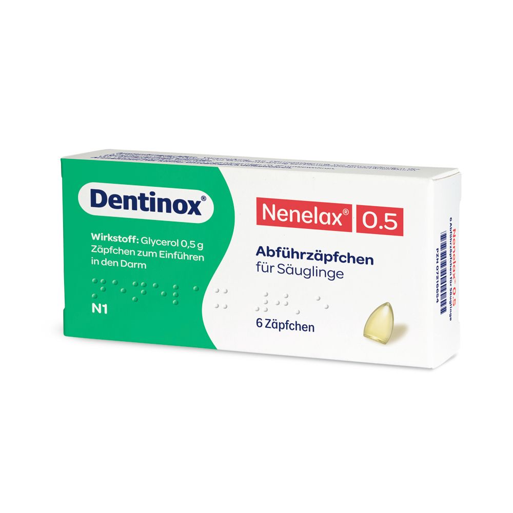Nene LAX 0,5 Suppos.f.Säugl. 6 St Säuglings-Suppositorien
