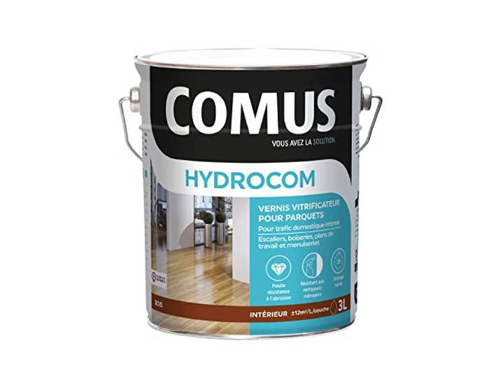 Hydrocom Satin - Incolore 3L - Vitrificateur Polyuréthane Acrylique MONO-composant pour Parquets\, Escaliers et Boiseries