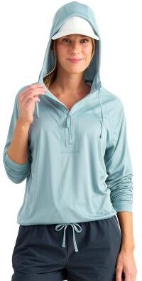 HUK Women's Pursuit Novelty Top (Size XXL) Shadow Blue, Polyester