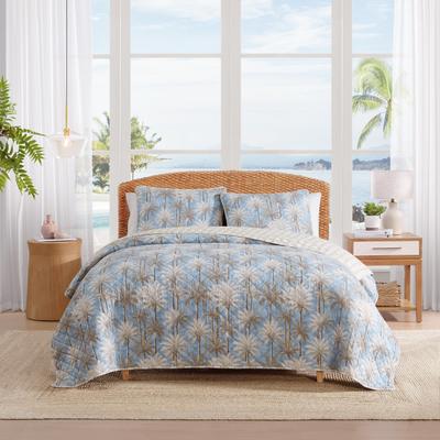Tommy Bahama Veranda Palm Cotton Beige Reversible Comforter Set