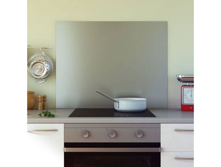 Crédence cuisine fond de hotte Inox - l 90 x H 70 cm