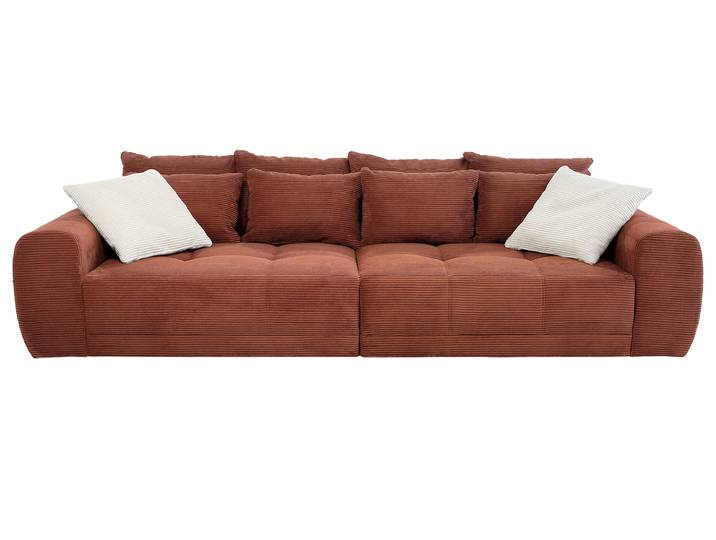 Big Sofa Cord rost - 308 cm - Federkern - JANNI