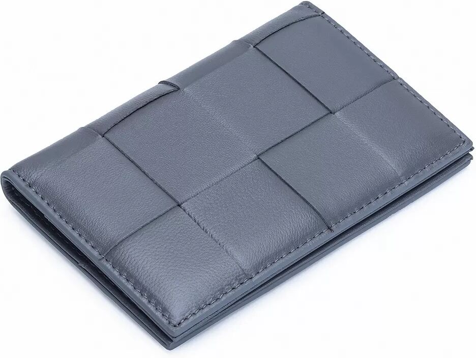 INF Luxus-Reisepasshülle aus Schaffell - RFID-blockierende Reisebrieftasche Grau