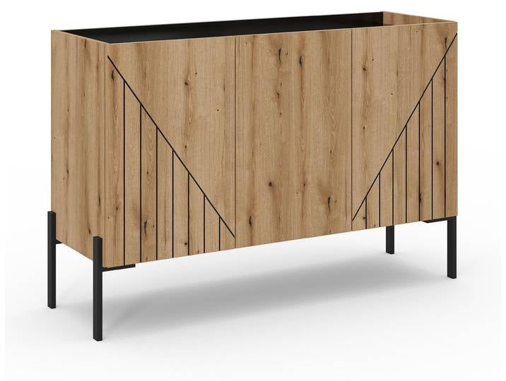 Neo buffet 3 portes\, 1 étagère chêneReproduction.