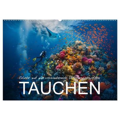 Erlebe mit mir verzaubernde Unterwasserwelten Tauchen (Wandkalender 2027 DIN A2 quer), CALVENDO Monatskalender