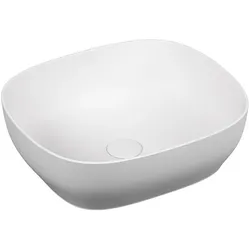 Outline Aufsatzschale rechteckig 46 x 41 cm CERAFINE Sanitärkeramik Edelweiß mit Oberflächenveredelung Clean