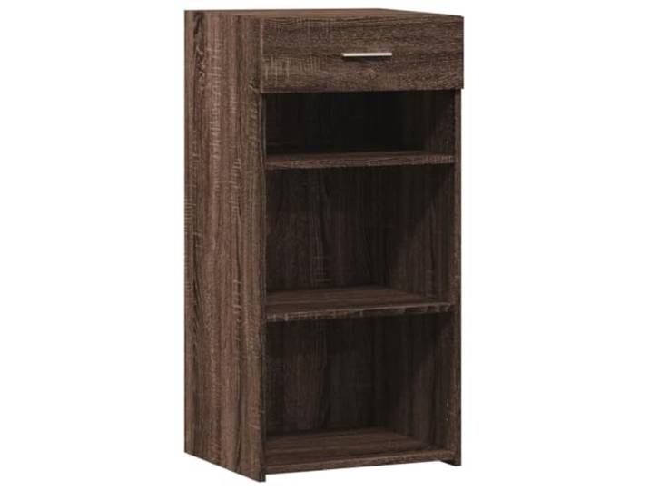 LASWWQMRF Sideboard Braun Eichen-Optik 45x42,5x93 cm Holzwerkstoff Kompakter Beistellschrank mit Schublade für Wohnzimmer und Schlafzimmer. Pflegeleichtes Design schafft ordentlichen Stauraum.