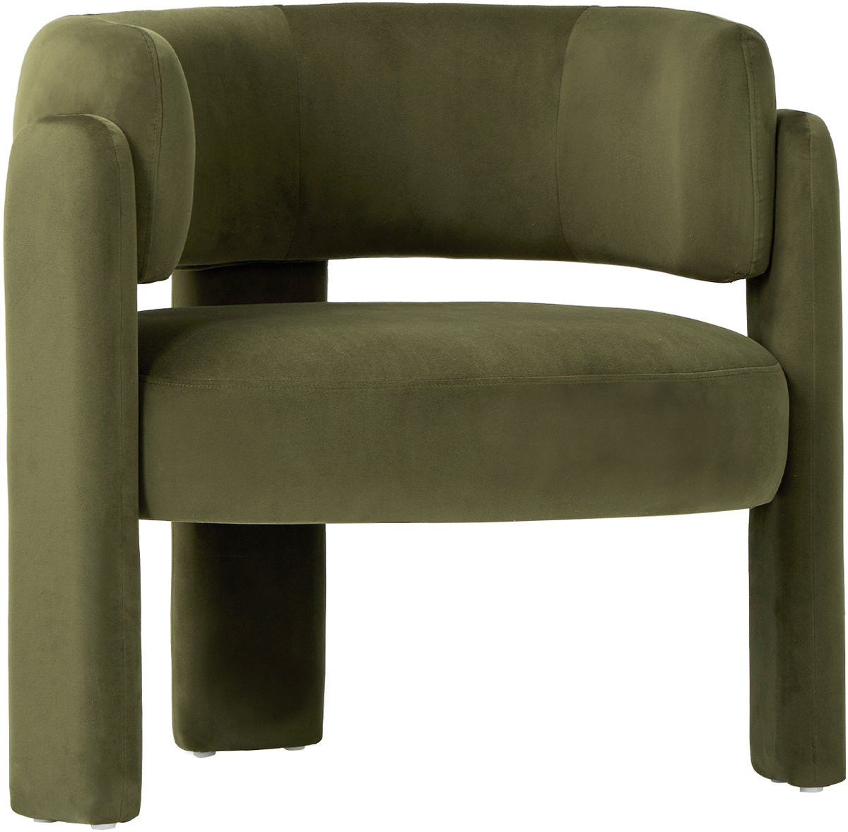 COLAMY Gestoffeerde fauteuil - Moderne fluwelen accentstoel - Groen