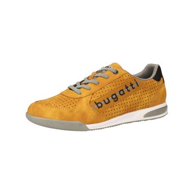 Sneaker BUGATTI "bugatti Sneaker Lederimitat", Herren, Gr. 44, gelb, Lederimitat, Schuhe Sneaker