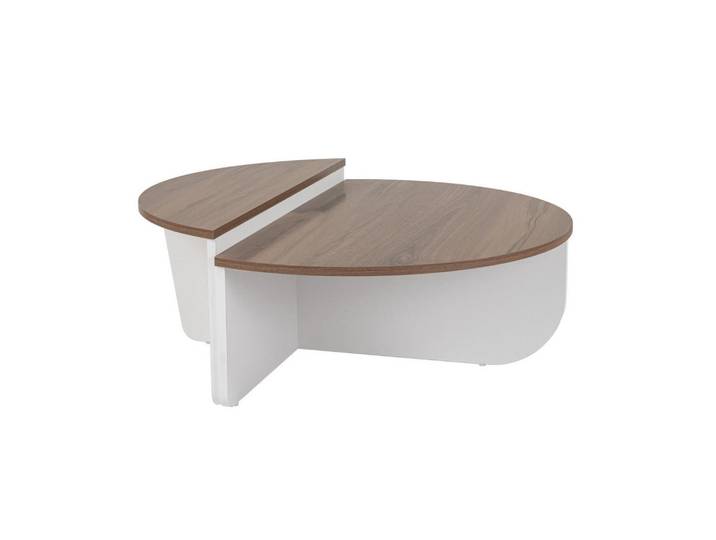 Calicosy Couchtisch (2er-Set) orion 35/90/90 cm, Walnussfarben, 90x35x90 cm, Wohnzimmer, Wohnzimmertische, Couchtische