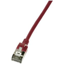 LogiLink CQ9044S RJ45 Patchkabel CAT 6a U/FTP 1.50 m Rot extrem dünn, Flammwidrig, Flexibel, Folienschirm, Halogenfrei, mit Rastnasenschutz, TPE-Mantel 1 St.