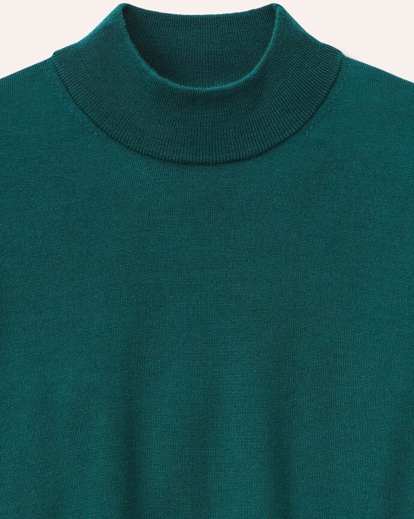 Walbusch Stehbund-Pullover Merino Extrafein, , Farbe Blau, 52, reine, extrafeine Merinowolle temperaturausgleichend Herren