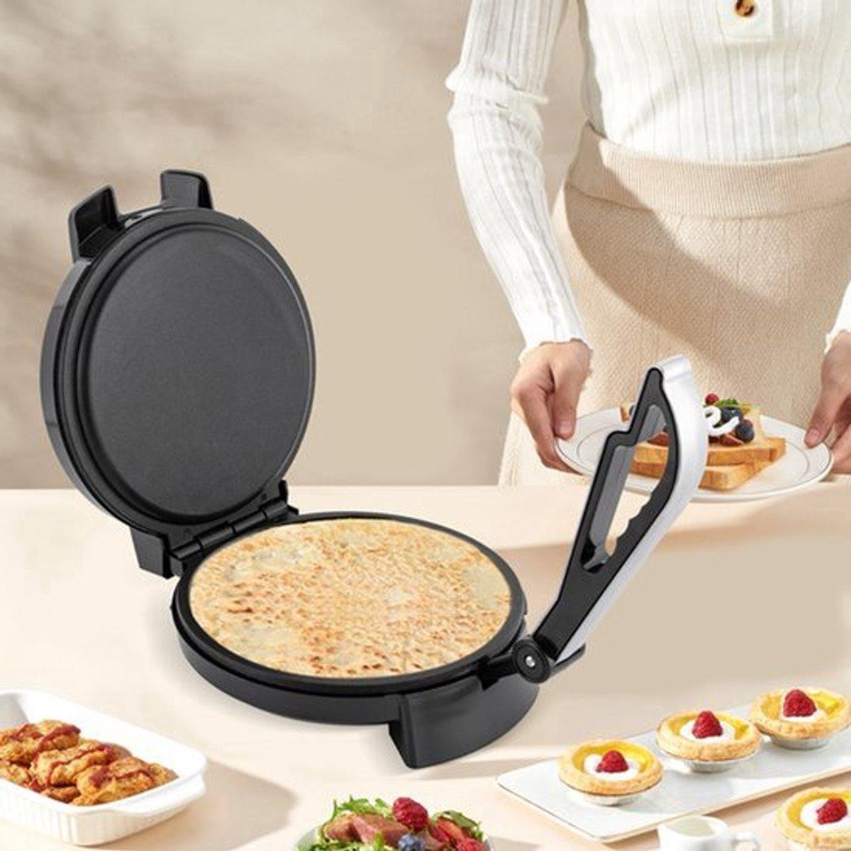 Selius Elektrische Pannenkoekenmaker - 1200 W - Non-stick - RVS - Zwart