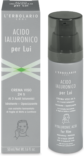 L'Erbolario Hyaluronsäure Männer Gesichtscreme 24 Stunden 50 ml