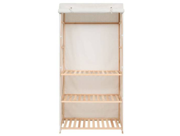 Armoire de chambre - VIDAXL - 3 niveaux - Bois - Blanc - 79x40x170 cm