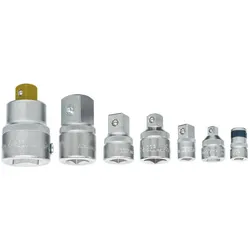 Hazet, Steckschlüssel + Stecknuss, Adapter Satz 958/7 ∙ Anzahl Werkzeuge: 7