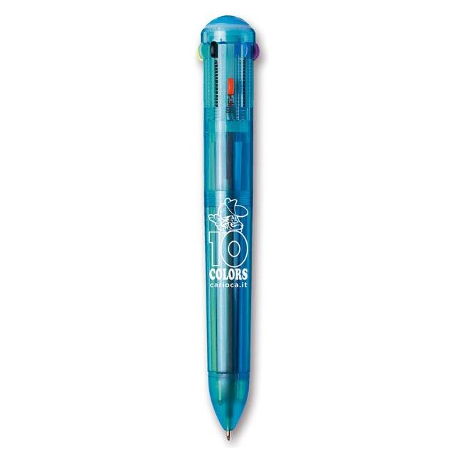 Carioca 10 Farben Clip-on Druckkugelschreiber Multi 1Stück(e) (10x) (41500)
