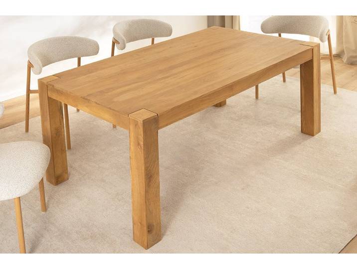 riess-ambiente Esstisch MAKASSAR 160cm natur - Mangoholz, cream finish, lackiert, rechteckig, Massivholztisch mit einzigartiger Maserung für bis zu 6 Personen