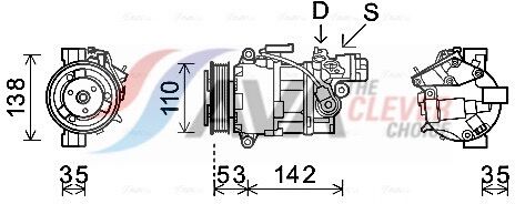 Ava Clever Choice Kompressor, Klimaanlage Bwak393 Für Bmw