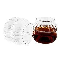 Mulex Mulex Elegantes Bubble-Riffle Trinkgläser-Set 2-tlg. – 350 ml