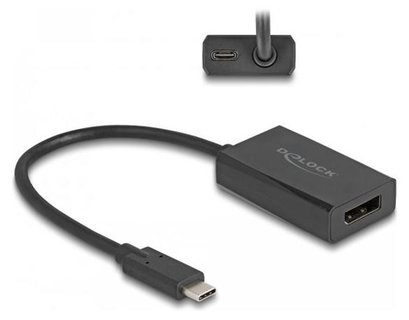 Delock DisplayPort naar USB Type-C adapter met DP Alt Mode, 4K en 85W Power Delivery (PD)