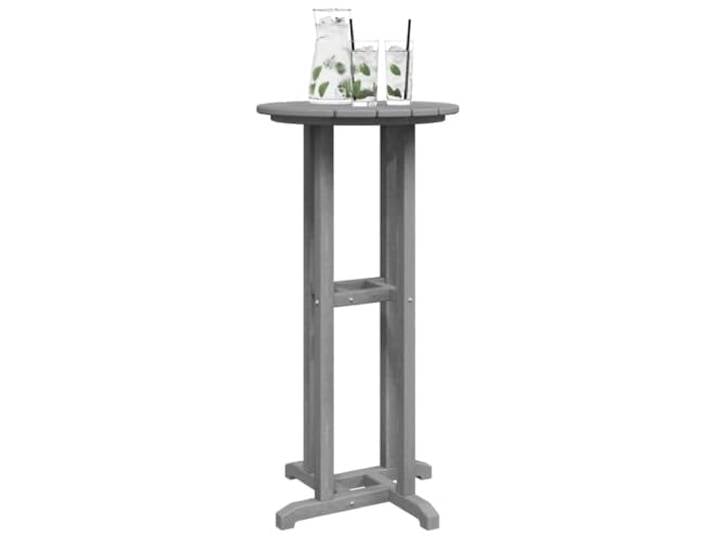 KTHLBRH Bar-Tisch Hellgrau 55 x 55 x 107 cm Polyethylen Wetterfest, einfache Montage, rundes Design für den Außenbereich, minimale Wartung