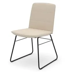 freistil Stuhl 118 Stoff Hellelfenbein